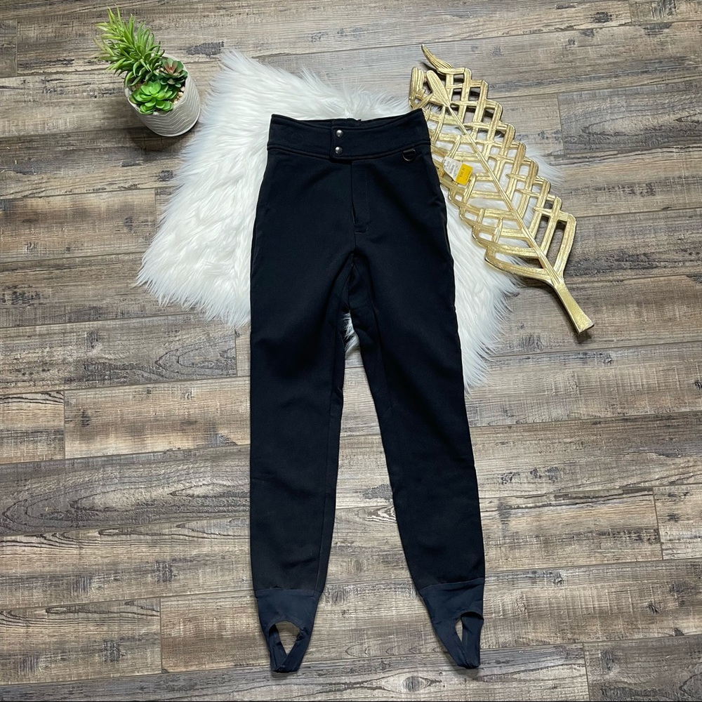 Vintage Ossi Skiwear Stir Ups Black Pants